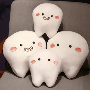 25/35CM Simulation Tooth Plush Toys Cute White Teeth Stuffed Soft Pillow Cushion Gift For Children kids