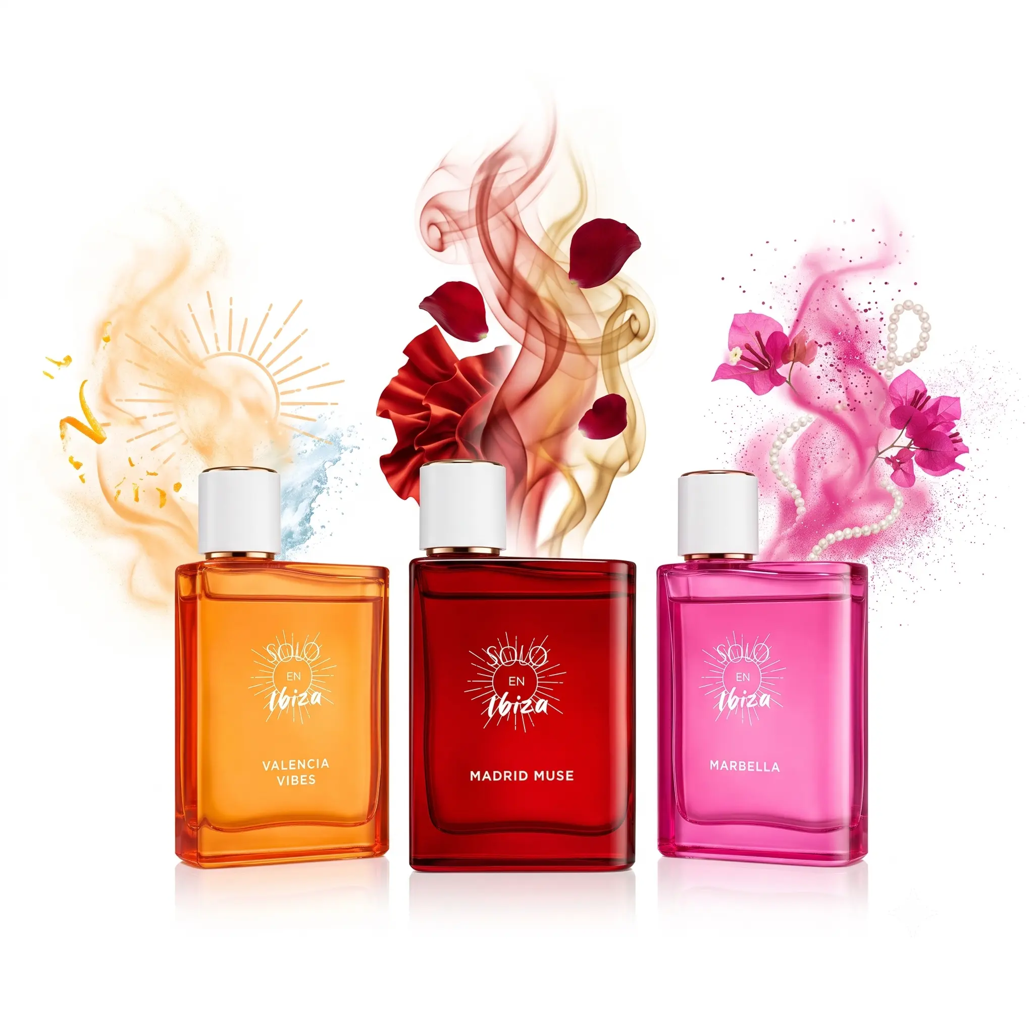 MAJESTY`S SECRET PHEROMAX Solo En Ibiza Summer 90ml EDP Gift Set - Long-Lasting Floral & Fruity Women's Perfume Gift Bundle, Vibrant Vacation Scent for Women