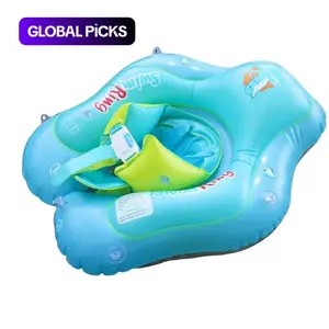 Inflatable Swim Ring with Canopy, Kiddie PVC Swim Ring with Sunshade, Sun Protection Water Play Lifebuoy for Beginners, Inflatable Pool Floaters, Pool Inflatables, Swimming Floater #GLOBAL PICKS