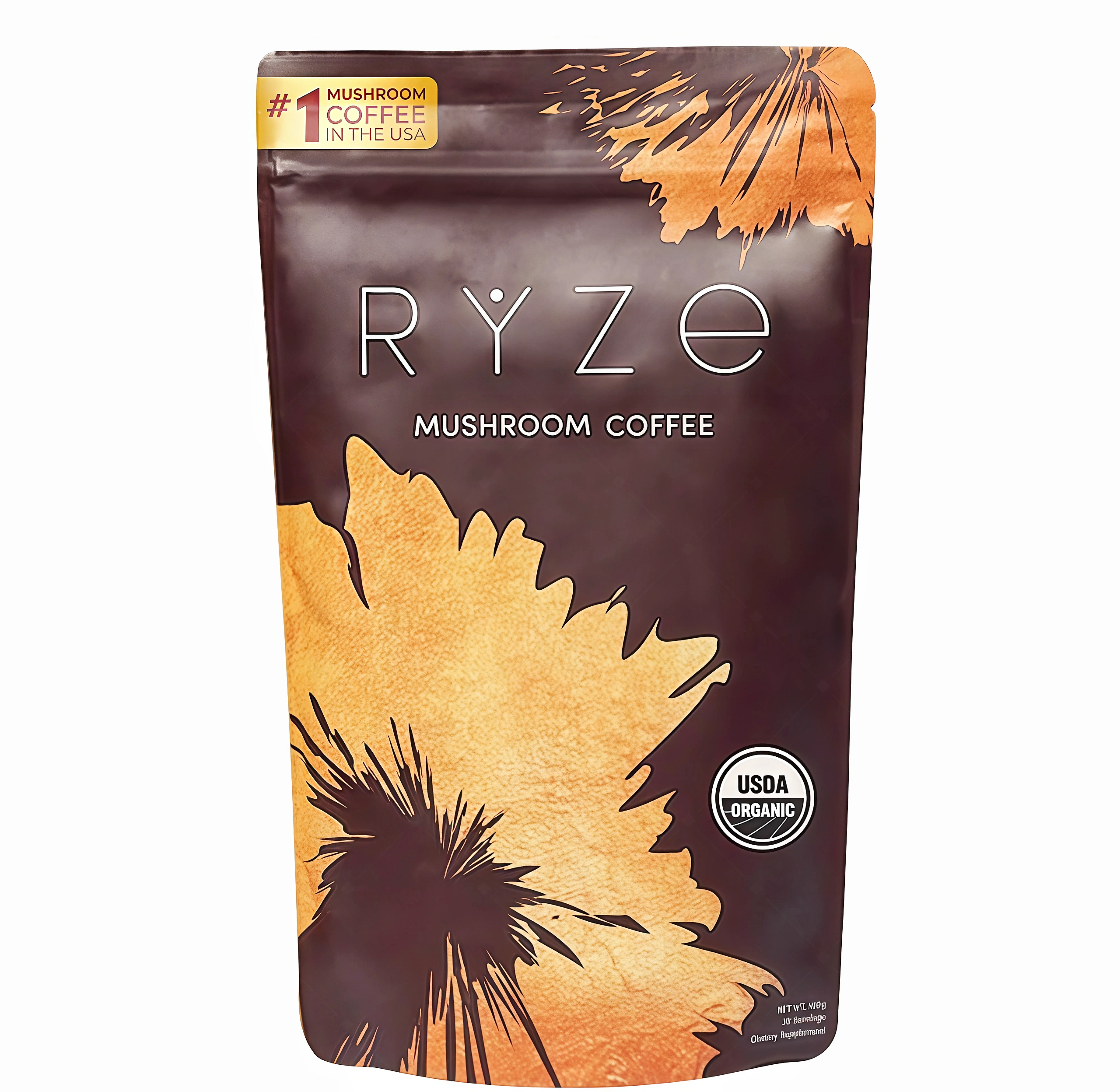 RYZE Mushroom Coffee USDA Organic with 6 Adaptogenic Mushrooms and MCT Oil AA USA Grown Instant Coffee for Better Energy, Focus, Digestion, Immunity with Turkey Tail, Shitake, Lion's Mane, 30 Servings Vitamin