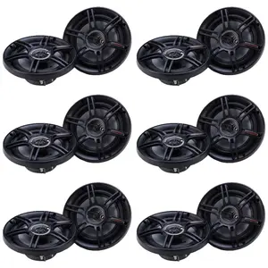 Crunch CS-653 300 Watts 6.5-Inch 3-Way 4 Ohms Steel Basket CS Speakers (12 Pack)
