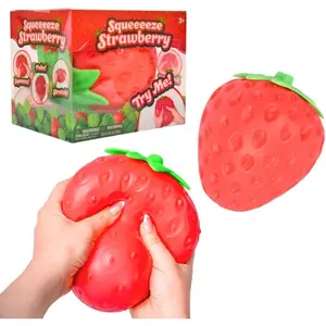 Squishy Extra Large Strawberry, Gag Gifts Funny Adult, Giant Stress Ball, Fidget Sensory Toy for Kids, ADHD Toys