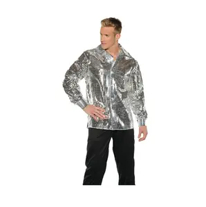 Silver Disco Ball Shirt - 1970's - Costume - Men - Standard