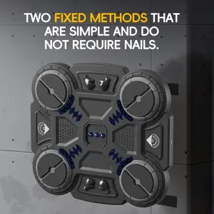 Music Boxing Machine – LED Upgraded Version |Adjustable Speed, Wall-Mounted Target, Smartphone Connectivity & USB Rechargeable, Smart Boxing Trainers Fun for Kids 6-12  Lights flash on hits, turns play into fitness, kids feel proud of every active