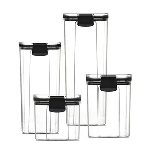 Set of 4 Food Storage Containers - 3 Sizes Kitchen Utensils