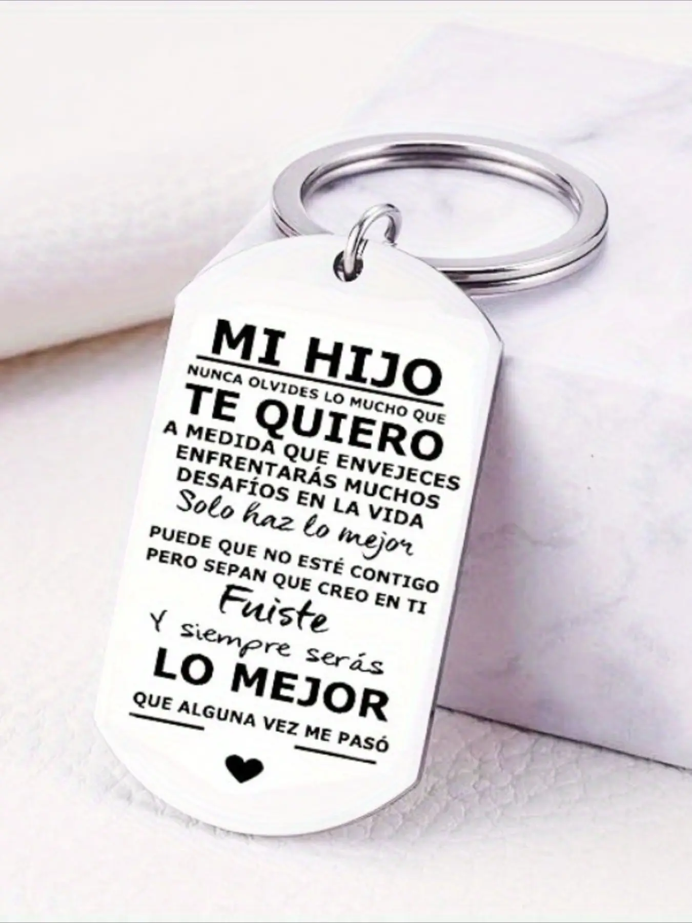 1 stainless steel gift for daughter and son, from mom and dad, keychain for my daughter, Stylish Keychain