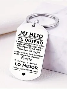 1 stainless steel gift for daughter and son, from mom and dad, keychain for my daughter, Stylish Keychain