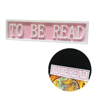 To Be Read Lettering Decorative Sign, Book Reminder Sign, Book Shelf Decoration, Home Decor for Study Room, Book Shelf, Desk, Table