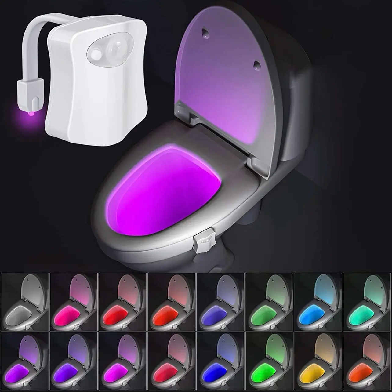 Night Light Toilet Light with Automatic Motion Sensor for Home Decor & Bathroom Lighting Safe for Elderly & Kids Easy Install & Clean Ornaments
