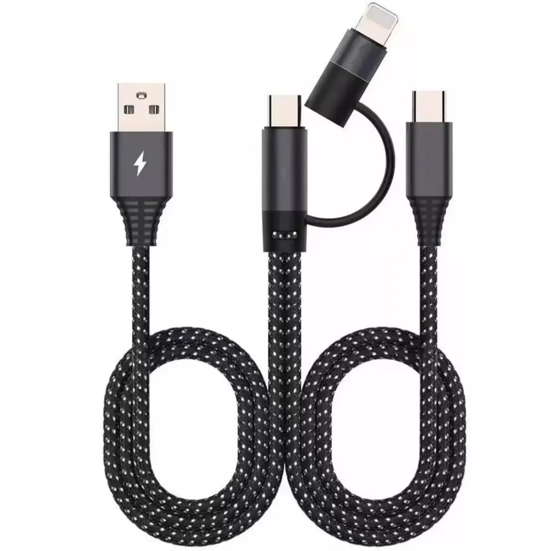 3 in 1 Universal sound card OTG live broadcast cable suitable for Apple Android typec one to two digital audio adapter cable