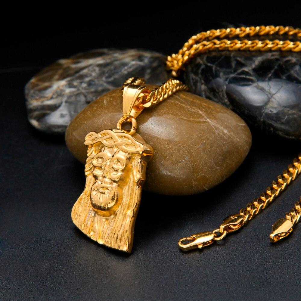 Stainless Steel Jesus Pendant Unisex Jewelry