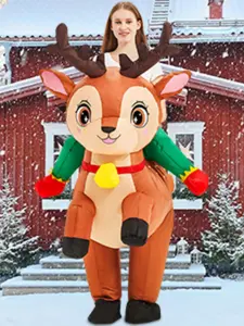 Christmas Reindeer Inflatable Costumes for Adults, Festival Costume, Perfect for Christmas & Other Festivities, Party Supplies, Unique Gift Ideas, Cool Toys