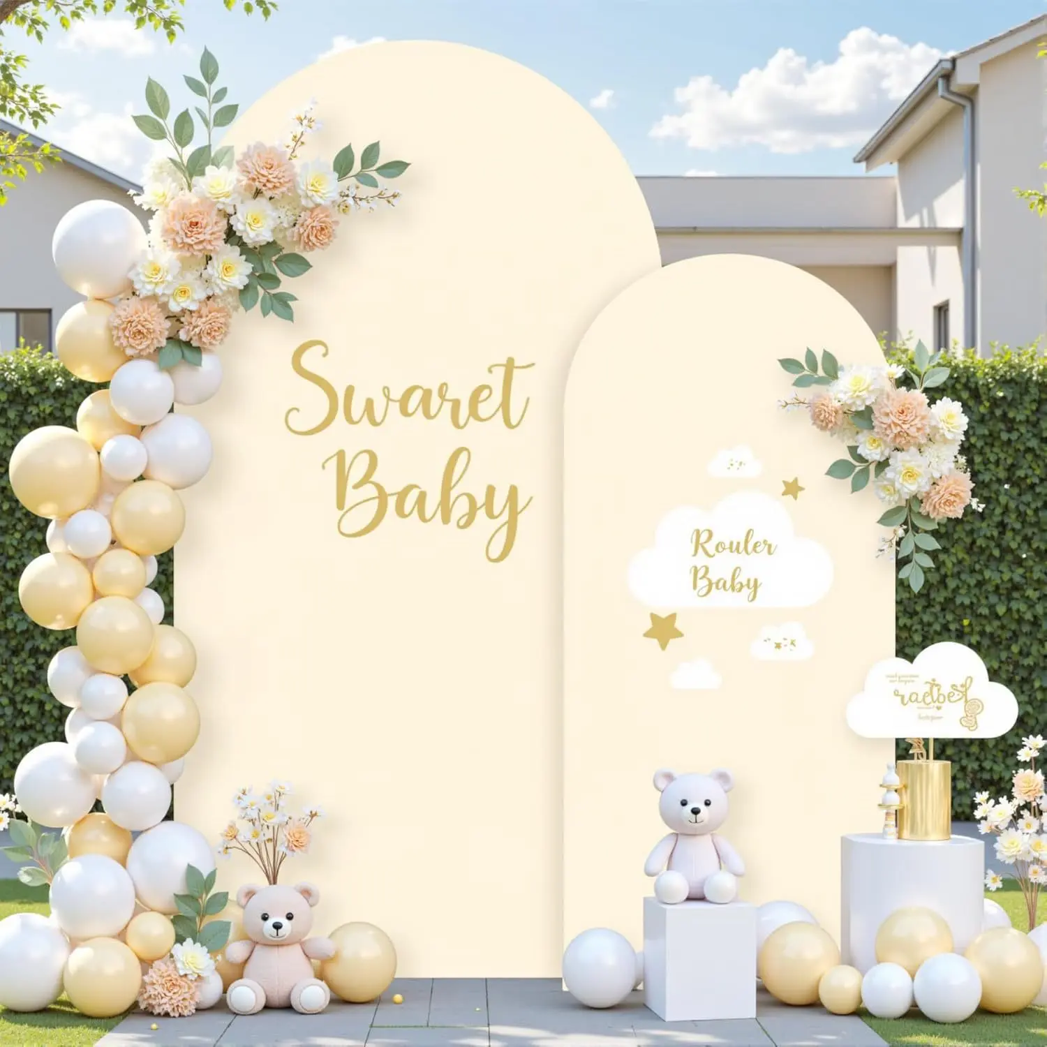 Custom Party Backdrop Stand, Personalized Birthday Decoration Banner, Photo Booth Background for Wedding, Baby Shower & Events