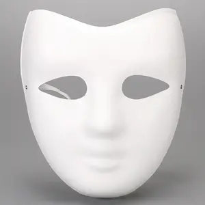 3pcs Paper Mache Masks for Girls and Boys, DIY Paintable Face Masks, Perfect for Drawing and Creative Art Projects