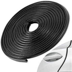 16.4Ft (5M) Car Door Edge Guard, No Glue Car Door Entry Guard Protective Strip, Rubber Edge Trim Car Door Protector, Applicable to Car, Truck, SUV and ATV, Car Exterior Accessories(Black)