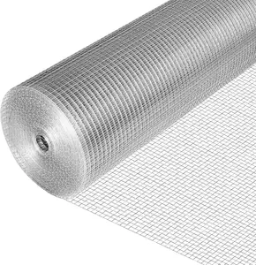 Galvanized Hardware Cloth 1/2 Inch 19 Gauge Welded Wire Fence Roll Rabbit Gopher Underground Chicken Coop Mesh