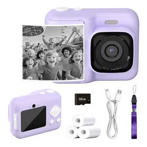 Instant Print Camera for Kids, HD Digital Camera, Christmas Birthday Gifts for Kids, AI Printer, Portable Toy Camera with 32GB SD Card & 3 Rolls Printing Paper, HolidayHaul
