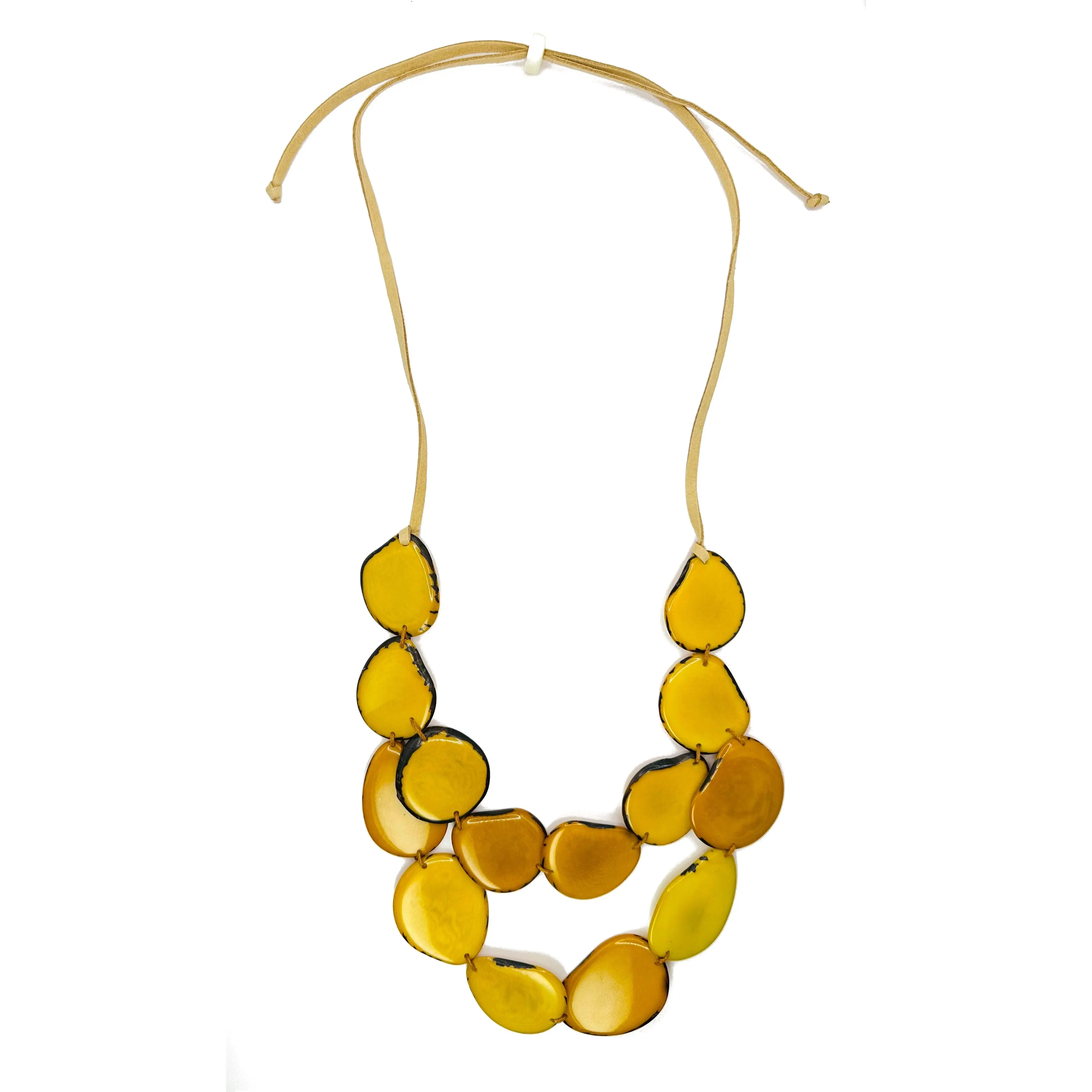 Villela Tagua Nut Necklace | Necklace for Women | Eco-Friendly Handmade Jewelry | Sustainable Necklace | Natural Vegetable Ivory Gift