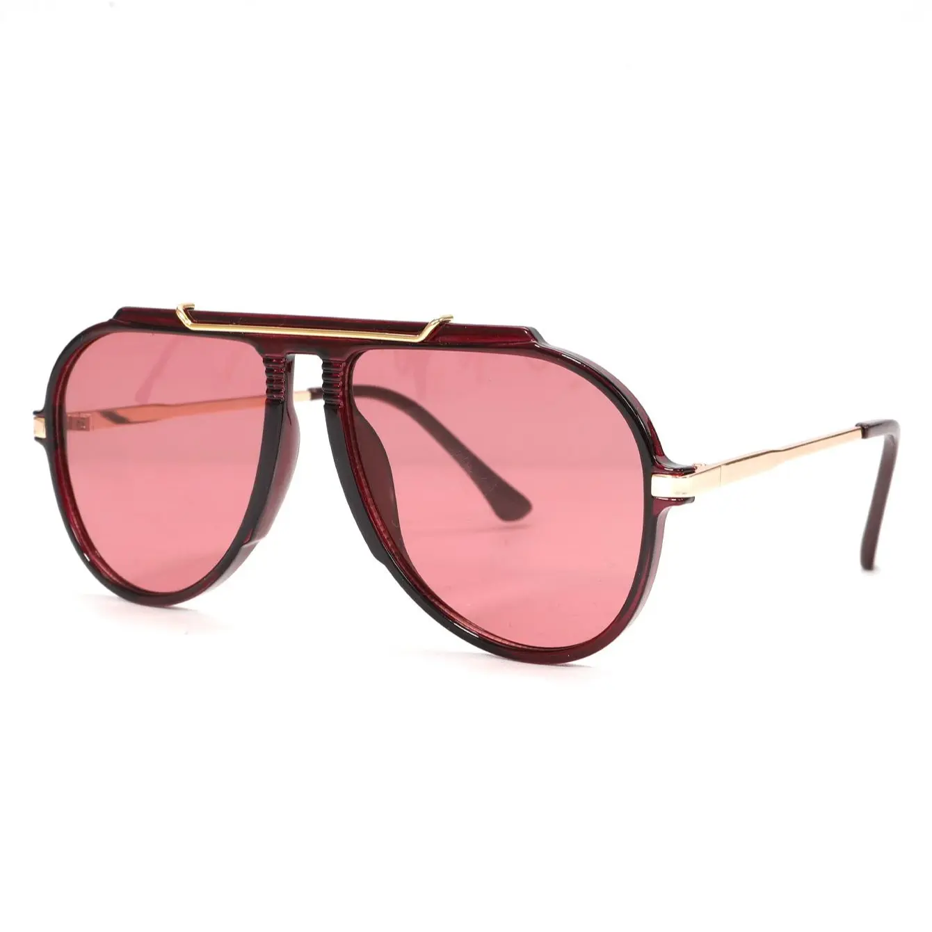 Unisex UV400 PC Full Rim Metal Sunglasses, Lightweight Bold Silhouette, Stylish Sun Protection for Street Photography, TikTok Influencers