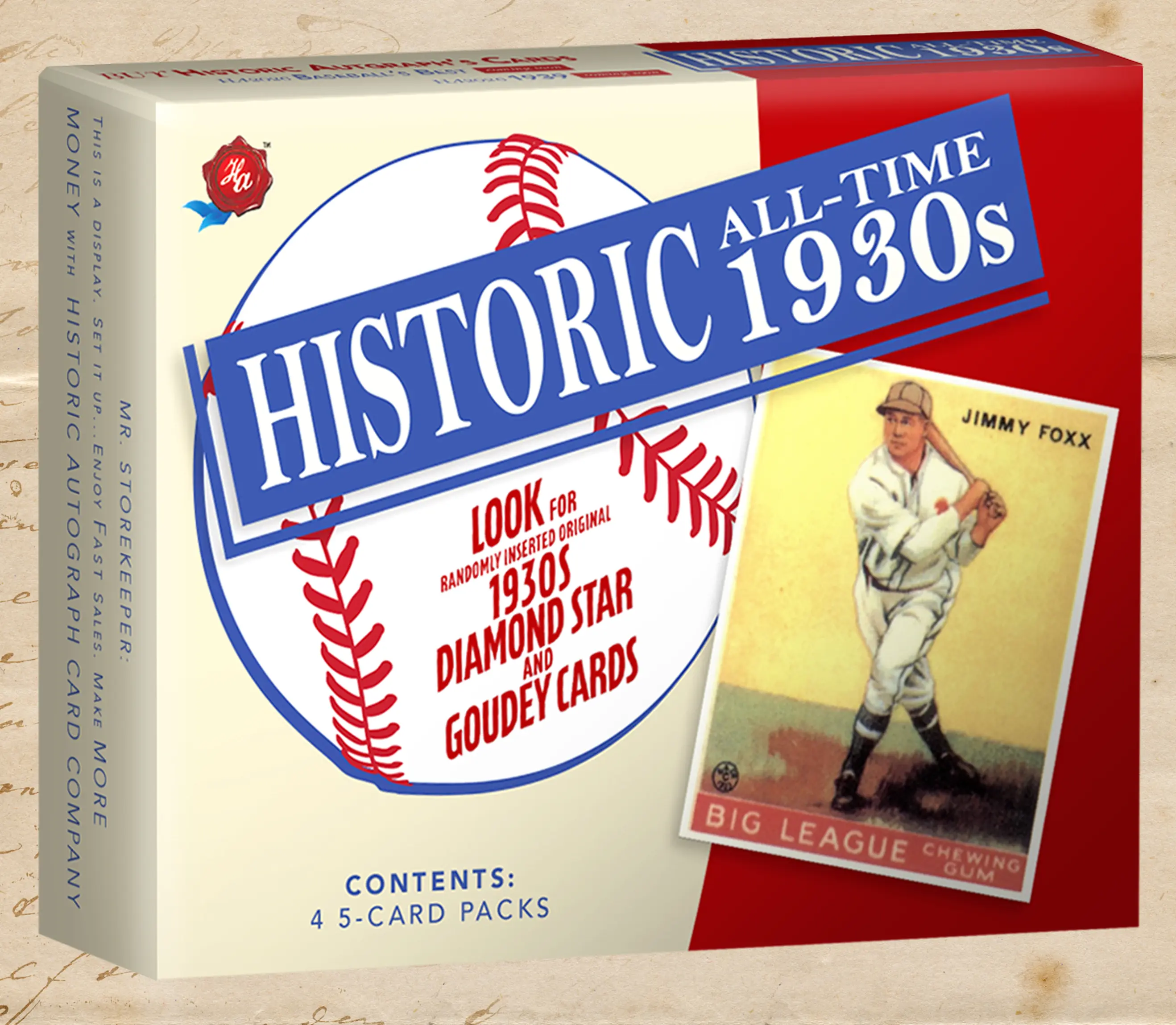 All-Time 1930s Baseball - Historic Autographs - 4 pack box All-Time 1930s Baseball - Historic Autographs - 4 pack box