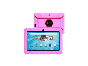 Contixo V8-2 7 inch Kids Tablets Android 11, 32 GB HD Display Dual Cameras Wi-Fi, w/ 50 Disney eBooks, Case & Screen Protector Learning Toys for 2 -10 Years Old (2023 Sep Release, Pink)