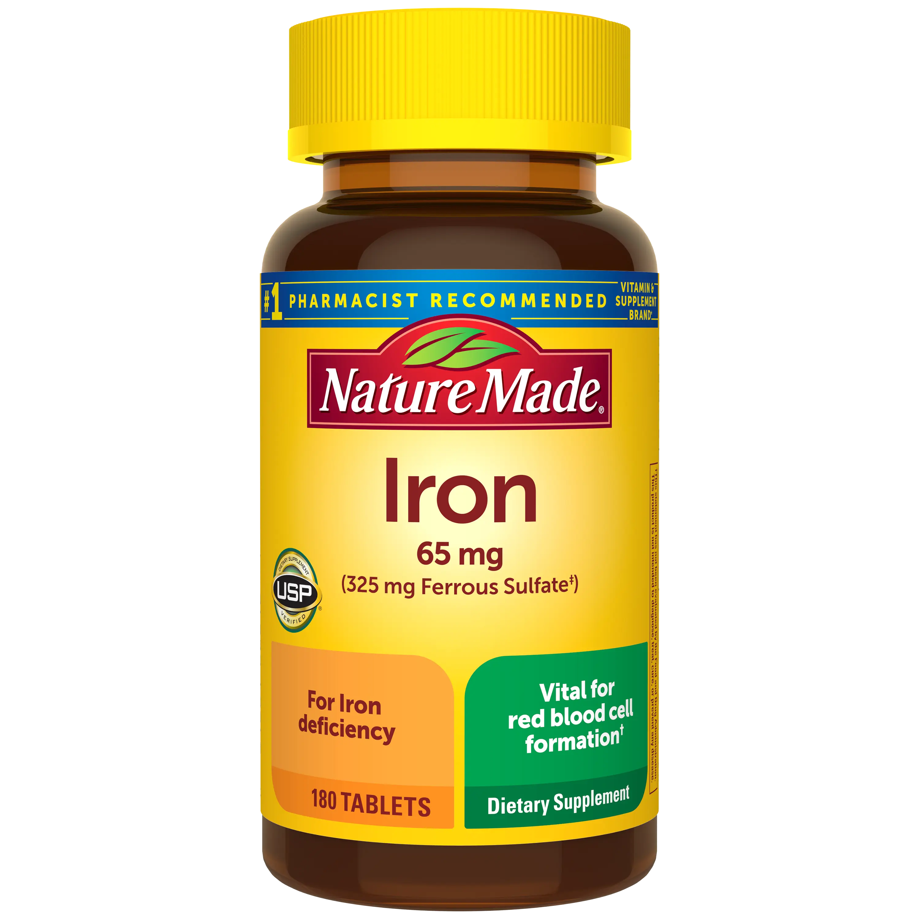 Iron 65 mg Tablets (325 mg Ferrous Sulfate)