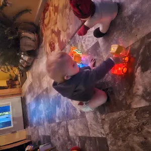 GlowRover 3 Pack Monster Truck Toys with LED Light Up Wheels Friction Powered City Utility Cars for Toddlers Boys Girls Age 18 Month and Up Birthday Gifts for ChristmasValentine's Day Gifts for Kids