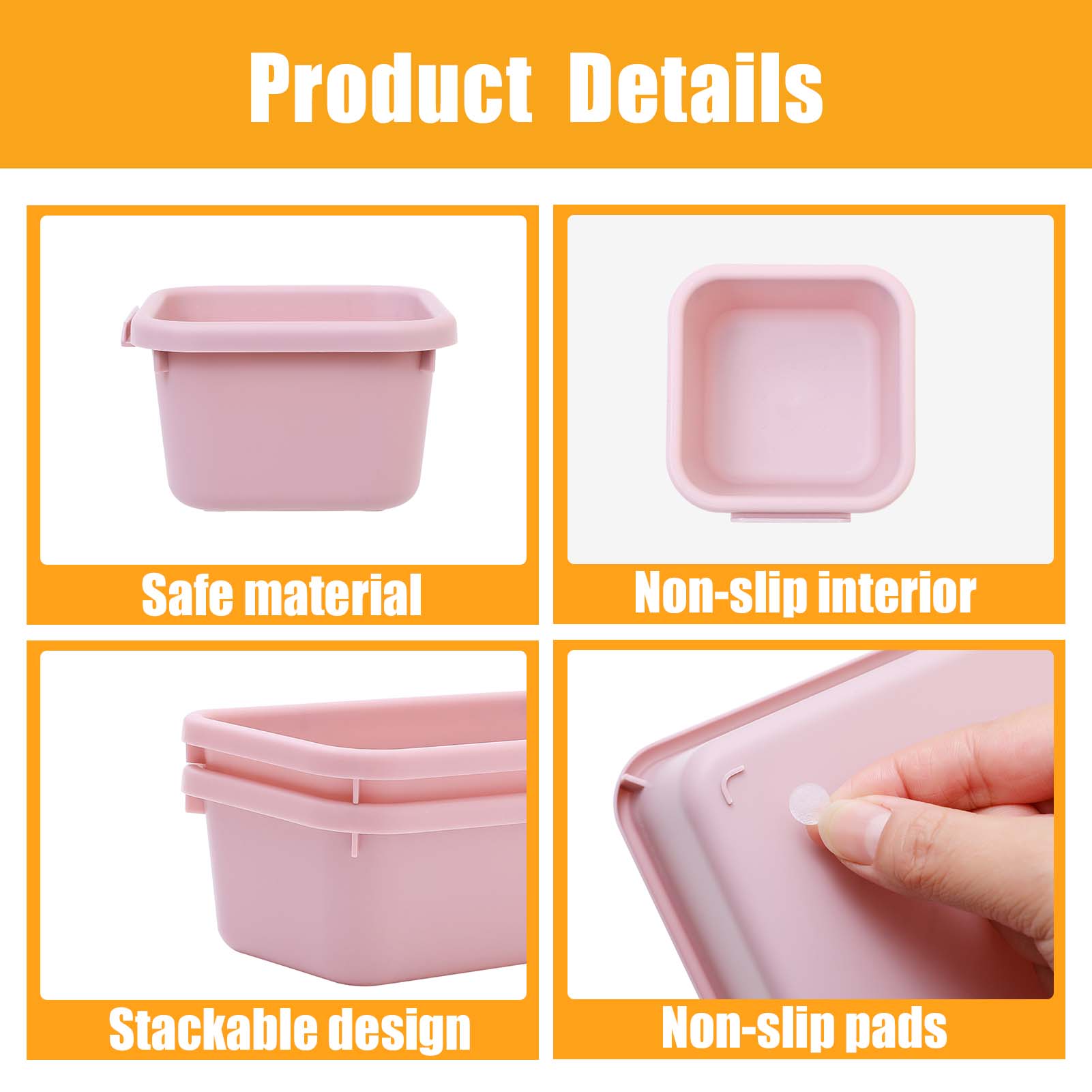 16-Piece Plastic Drawer Organizers Set 4 Sizes Versatile Storage Bins for Bathroom Kitchen Makeup Office Supplies Lightweight Sturdy Bakeware Ideal for Various Needs