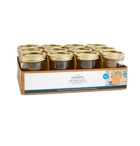 Wide Mouth 16 oz Mason Jars 12pk Pint Canning Jars with Lids Bulk Glass Jars for Meal Prep Overnight Oats Salads Iced Coffee Crafting Candle Making