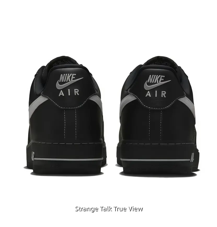Full Black Full Grain Leather Classic Low Cut Flat Shoes Reflective Detail All Season Daily Wear Casual Lifestyle Sneakers Unisex Street Footwear