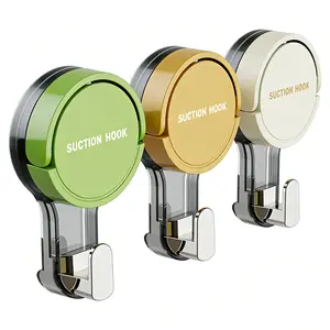 No Drill Suction Cup Wall Hooks, Reusable Waterproof Hangers for Home Organization Bathroom Organizing Accessories Bathroom Essentials Accessories