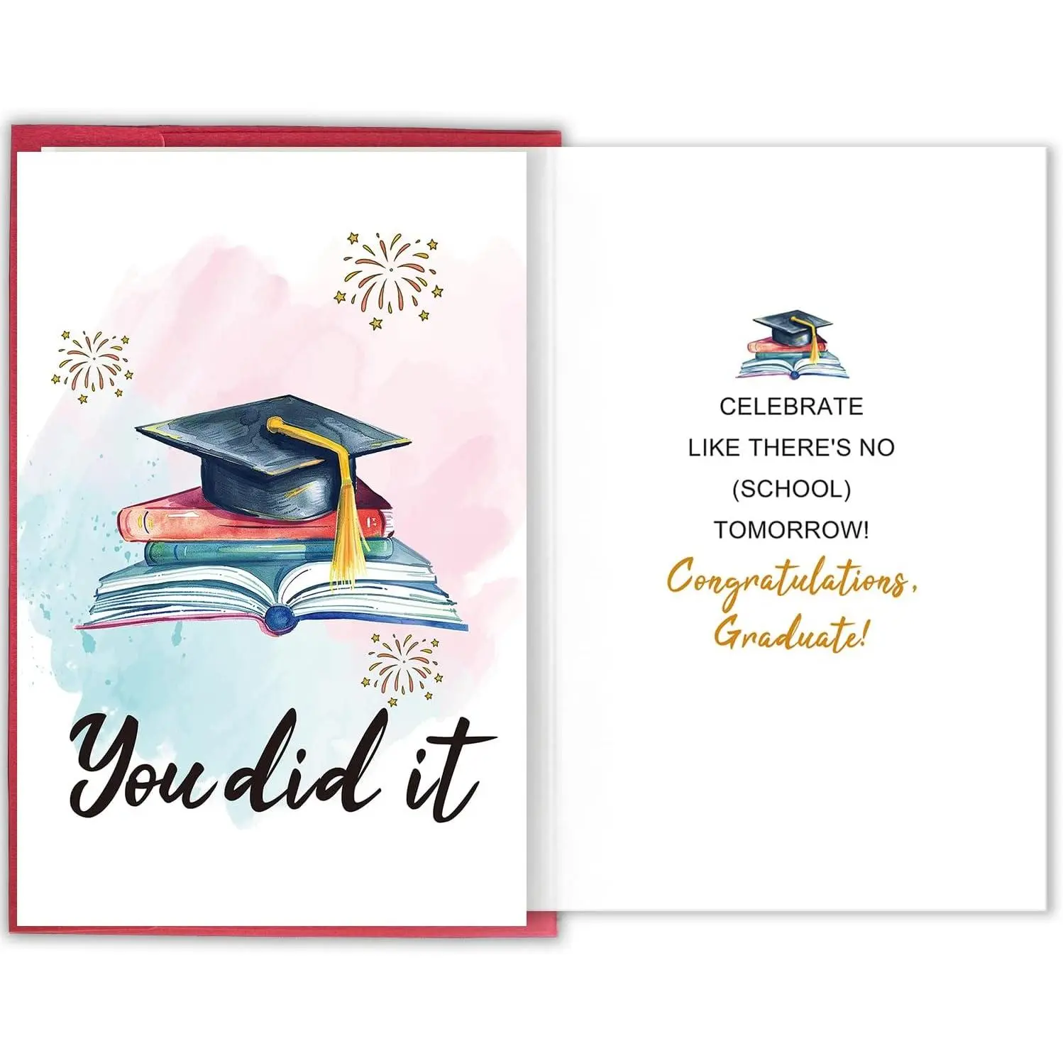 Funny Graduation Card, Graduation Gift Ideal for High School & College Graduates, Humorous Congratulations Graduation Card