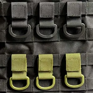 3pcs D-Ring Clip Hook Backpack Vest Accessories Adapter, Molle Webbing Attachment, Lure Gear, Nylon Material, Sports Bags