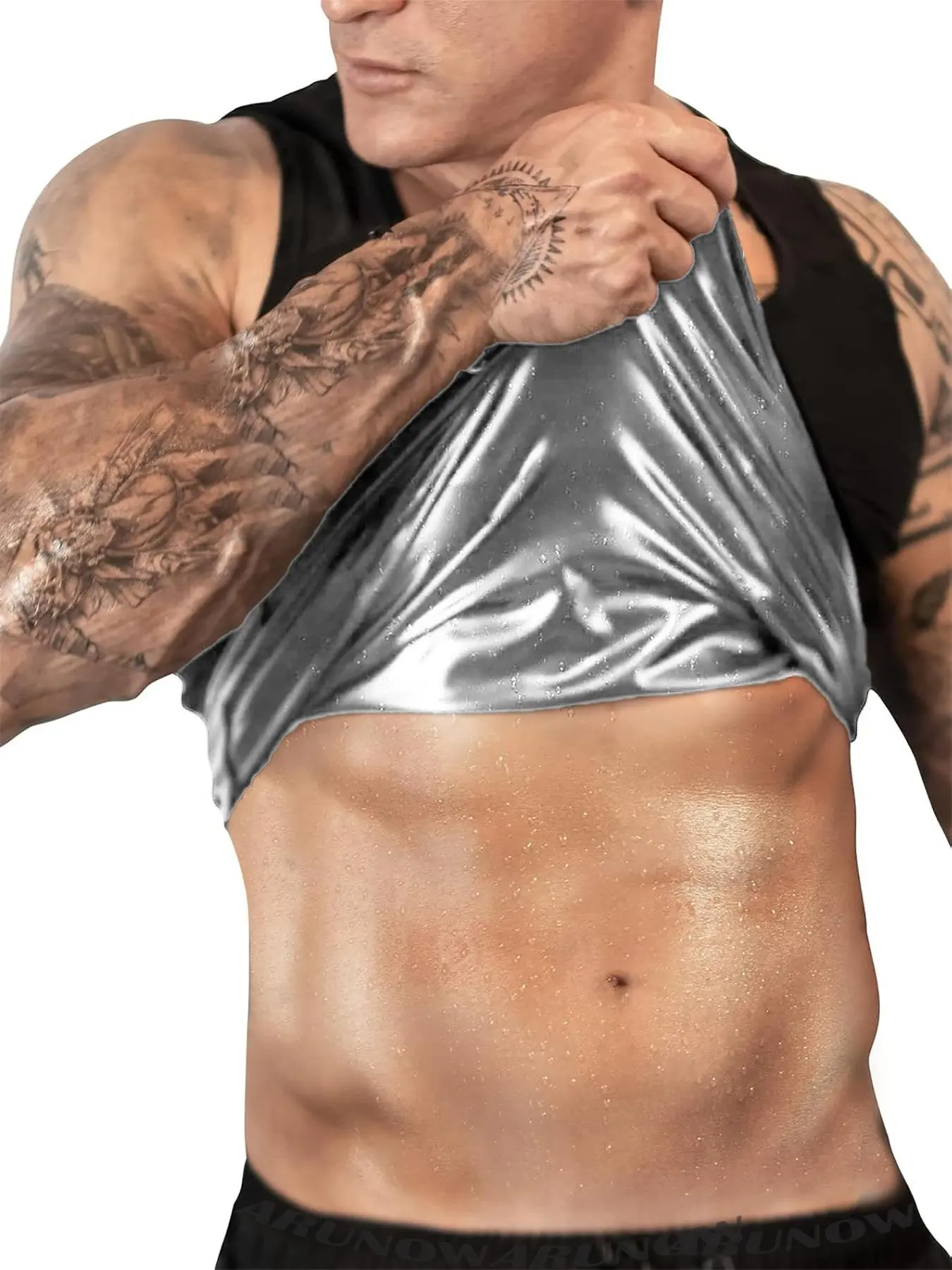 Men's Sauna Vest Compression Sweat Tank Top,  Waist Trainer for Enhanced Workouts, All Season Training Apparel Workout Tops, Fitness Training Top