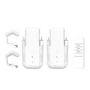 Smart Curtain Machine with 3 in 1 Track, 2 Counts Smart Curtain Machine with Remote Control, Automatic Light Sensor, Ideal for Bedroom, Living Room, Office