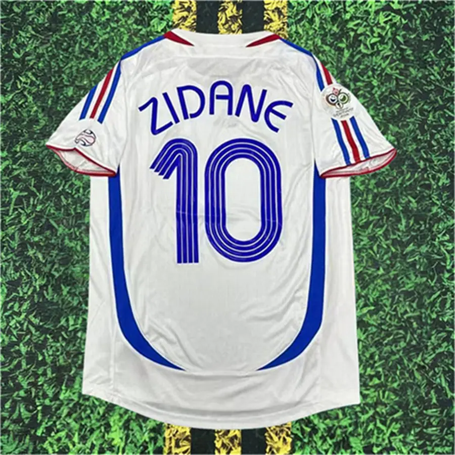 2006 France Away No.10 Zidane Short sleeve Soccer jersey