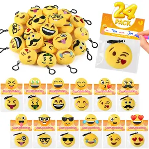 Valentines Day Gifts - 24 Pack Valentine's Day Cards With Emoticon Dolls Keychains, Unique Gifts For School Classroom Class Party Favor, Valentines Crafts Exchange For boys, girls and Teens valentines gift for bf