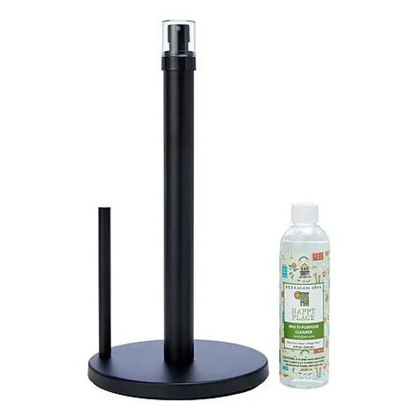 Beekman 1802 Happy Place Standing Towel Roll Holder with Spray Pump