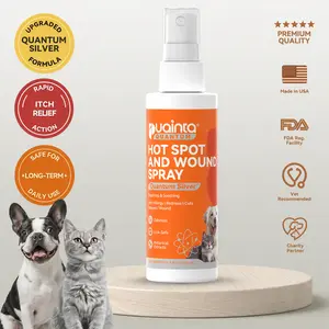 Itch Relief Spray for Dogs and Cats - PUAINTA Quantum Silver Hot Spot Care for Scratching and Redness, Natural Plant Based Formula for Allergies and Wounds, Vet Recommended Quality, Made in USA #Summervibes #petlovers
