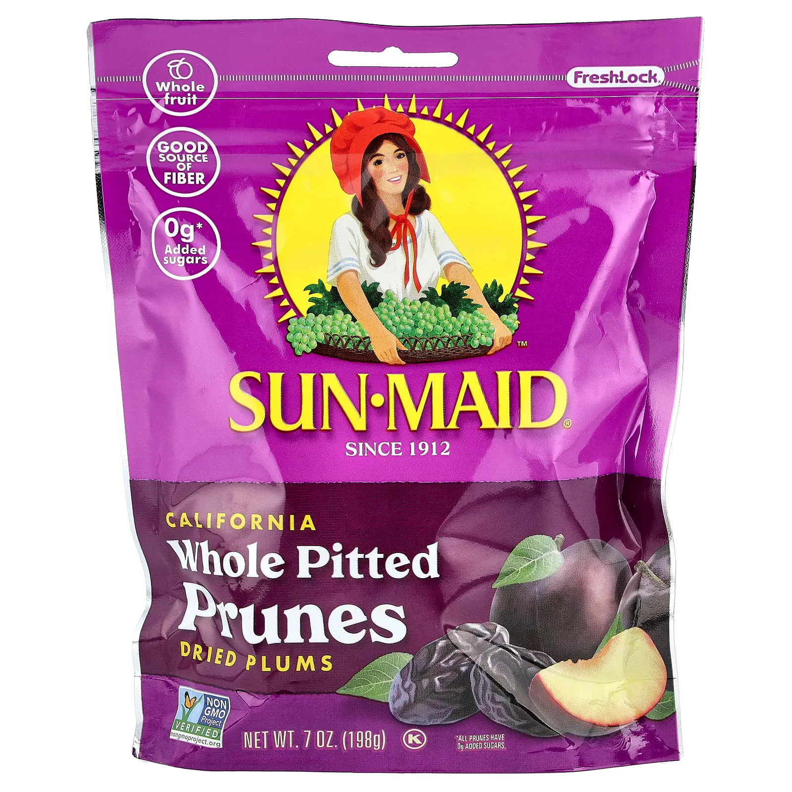 Sun-Maid California Whole Pitted Prunes, Dried Plums, 7 oz (198 g) Sun-Maid California Whole Pitted Prunes, Dried Plums, 7 oz (198 g)