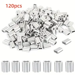 Adjustable Steel Wire Rope Clips Set, Durable Metal Accessories, Robust Materials, 12 Dual-Hole Cable Hanging Clamps, Home Office Outdoor Camping Use