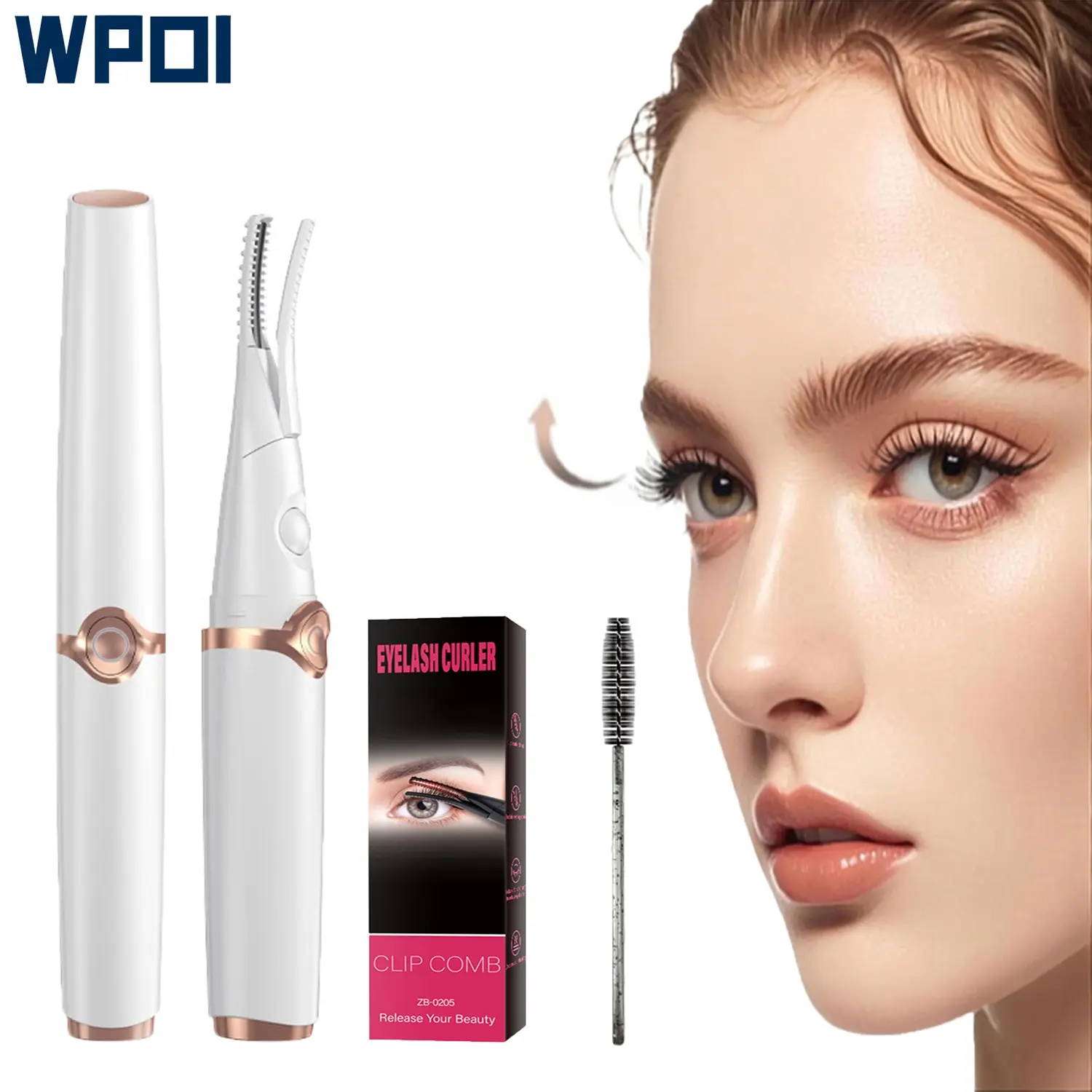 Electric Eyelash Curler for Women, Heated Lash Curler Curling, Curl Lashes with 3 Temperature Settings, Fast Heating, Rechargeable, Anti-Scald Design, Best Gift