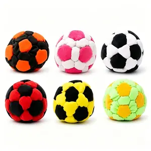 6pcs Soccer Season Soft Fun Hacky Sack, Mini Football Shaped Portable Educational Juggling Toy for Kids Adults Indoor Outdoor Party