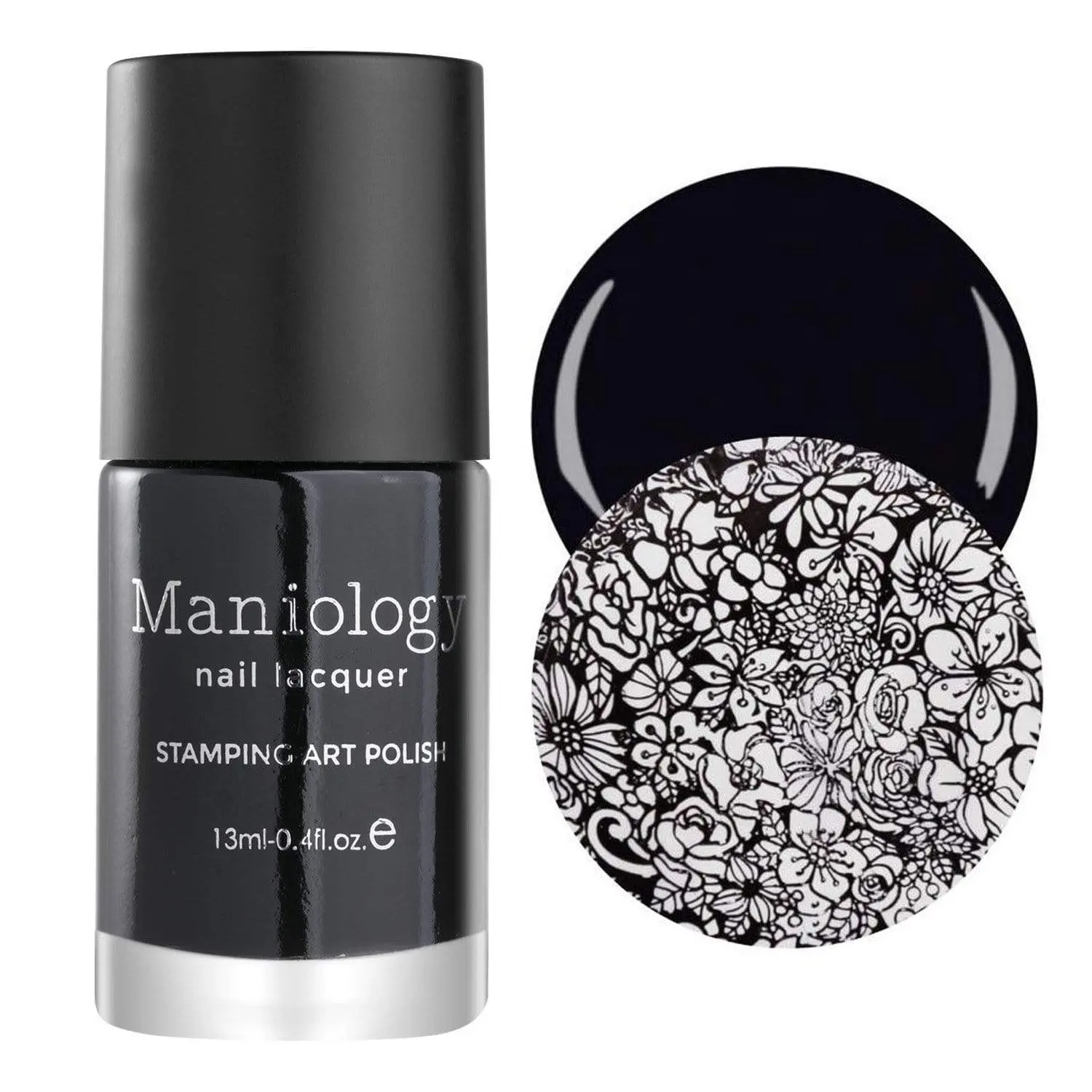 Essentials Primary Collection:  Straight-Up Black (B171) Classic Black Stamping Polish