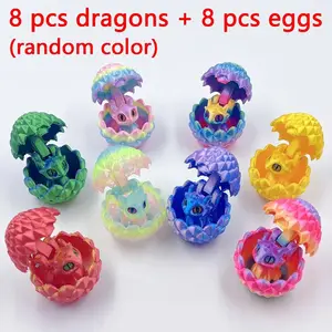 Easter Dragon Egg Set 16pcs, Dreamy Desktop Decoration, High-Quality Pla Material, Perfect Gift for Kids, Home Office Decor