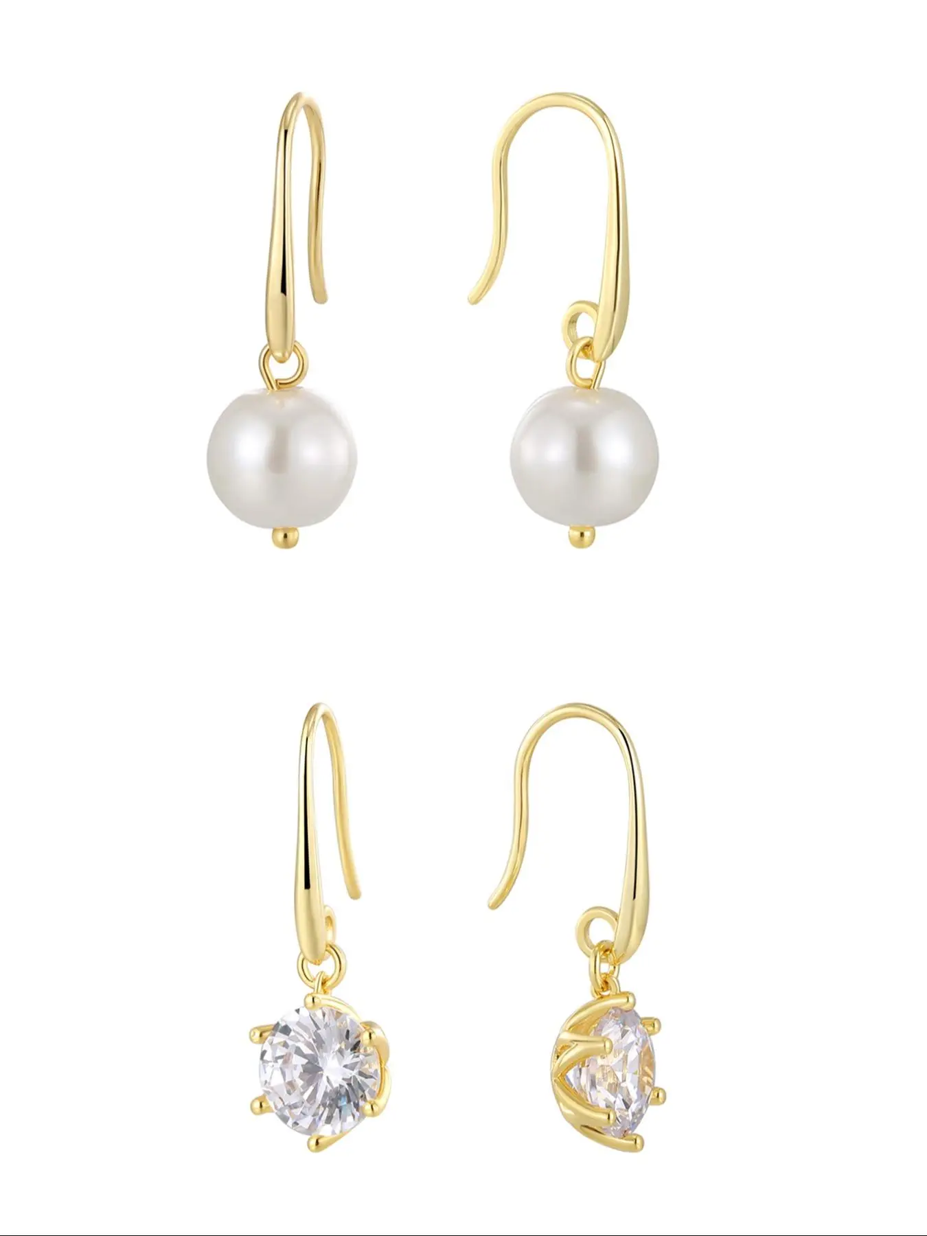 Faux Pearl & Rhinestone Decorated Dangle Earrings, Fashion Jewelry for Party, Daily Clothing Decor, Trendy All-match & Exquisite Jewelry for Birthday Gift