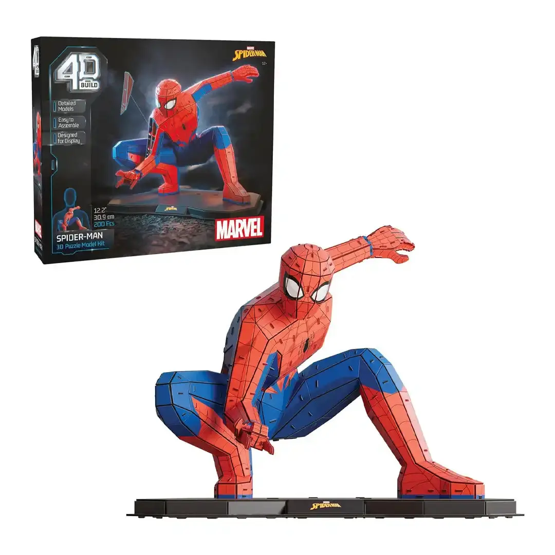 Marvel Spider-Man 4D Foam Puzzle Model Kit for Puzzle Builders, 195 Pieces, 20 EPS Foam Sheets, 15.7"w x 13.5"d x 12.2"h, Display-Ready, Suitable for Ages 12+