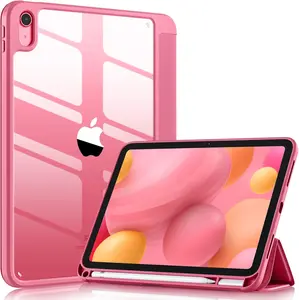 iPad case (A16) 11th Generation Case Compatible with 11 Inch 2025, for iPad 10th Generation Case 10.9 Inch 2022 with Pencil Holder, Trifold Stand Protective Cover, Auto Wake/Sleep, Watermelon Pink