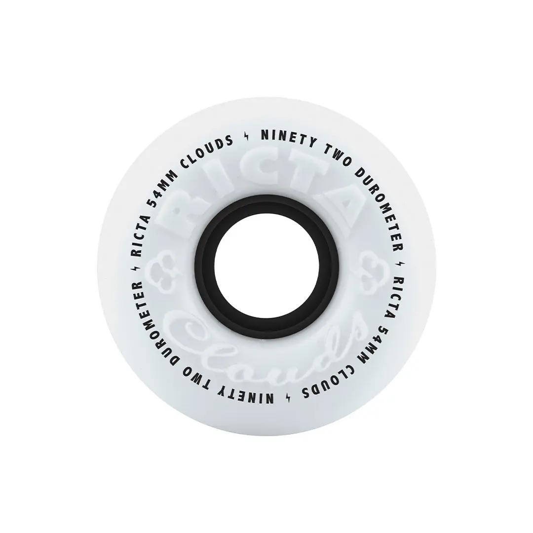 54mm Clouds Black 92a Ricta Skateboard Wheels