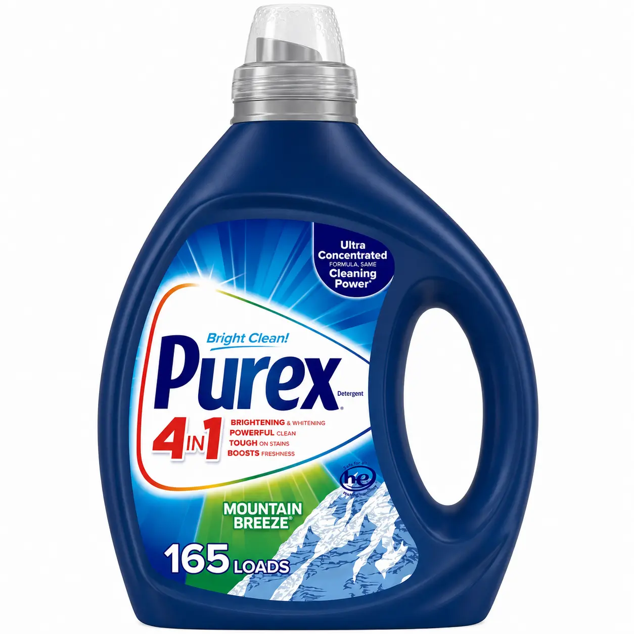 Purex Fresh Mountain Breeze Liquid Detergent – 82.5 fl oz, 165 Loads, Ultra-Concentrated